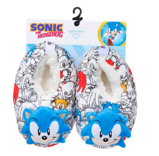 Thumbnail 1: Sonic Boys' Fuzzy Slipper Socks 