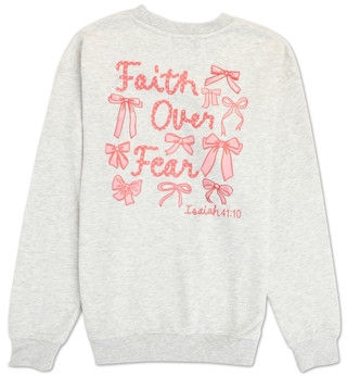 Thumbnail 1: Vintage threadz Juniors' Faith Over Fear Graphic Sweatshirt 