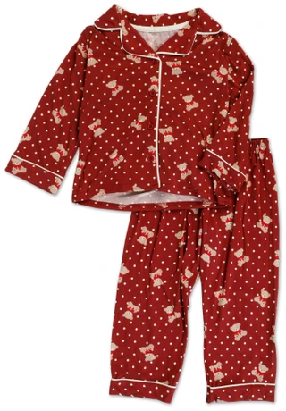 Thumbnail 1: FLORAL THREADS Girls' Long Sleeve Pajama Set 