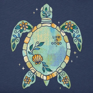 Thumbnail 2: Life is Good Women's Watercolor Turtle Tee 
