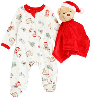 Thumbnail 1: Baby Essentials Baby Boys' 2-Piece Sleep & Play Lovey Set 