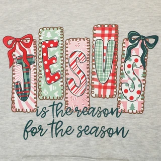 Thumbnail 2: Vintage threadz Juniors' Jesus Is the Reason Hoodie 