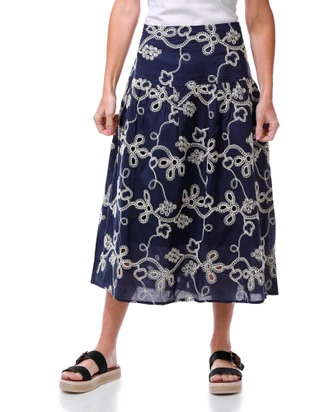 Thumbnail 1: Cece Women's Flouncy Embroidered Midi Skirt  