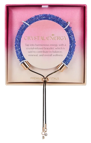 Thumbnail 1: Crystal Energy Blue Crystal Slider Bracelet  
