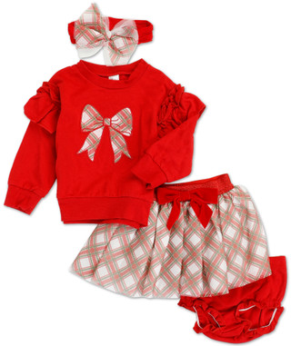 Thumbnail 1: Baby Essentials Baby Girls' 4-Piece Tutu Skirt Set 