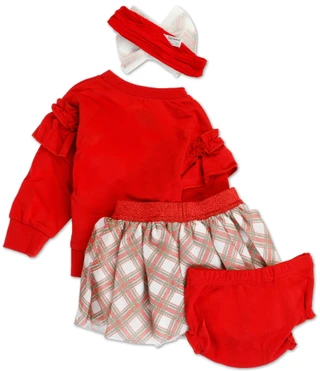 Thumbnail 2: Baby Essentials Baby Girls' 4-Piece Tutu Skirt Set 
