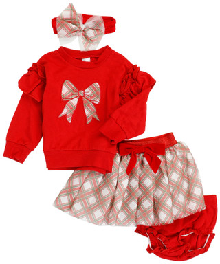 Thumbnail 1: Baby Essentials Baby Girls' 4-Piece Tutu Skirt Set 