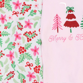 Thumbnail 2: Goodnight Llama Girls' 4-Piece Long Sleeve Pajama Set 
