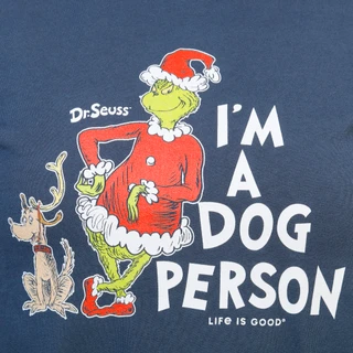 Thumbnail 3: Life is Good Women's Christmas Grinch Dog Top 