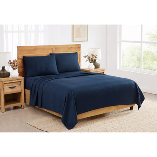 Thumbnail 1: ROYAL VELVET Royal Velvet Signature Dobby Stripe 100% Cotton Sheet Sets 