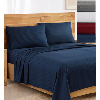 Thumbnail 12: ROYAL VELVET Royal Velvet Signature Dobby Stripe 100% Cotton Sheet Sets 