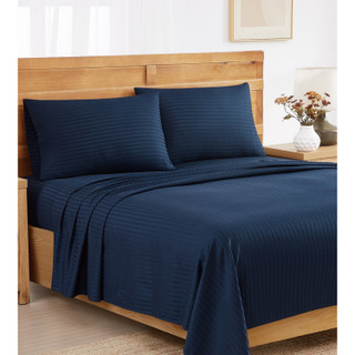 Thumbnail 28: ROYAL VELVET Royal Velvet Signature Dobby Stripe 100% Cotton Sheet Sets 