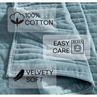Thumbnail 7: ROYAL VELVET Royal Velvet Wavy Cotton Velvet Quilt Set 