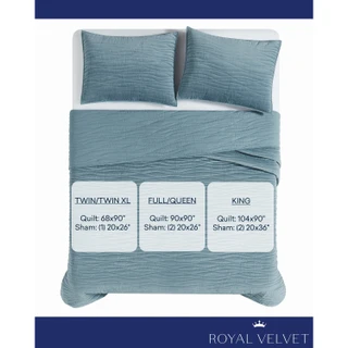 Thumbnail 26: ROYAL VELVET Royal Velvet Wavy Cotton Velvet Quilt Set 