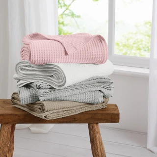 Thumbnail 2: FARMHOUSE The Farmhouse by Rachel Ashwell Cotton Waffle Throw 
