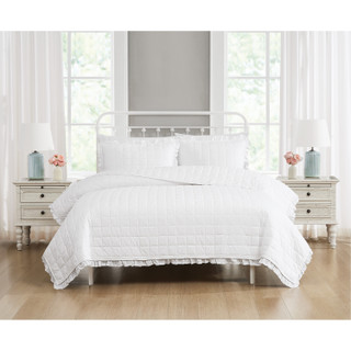 Thumbnail 1: FARMHOUSE The Farmhouse by Rachel Ashwell Ruffled Washed Quilt Set 