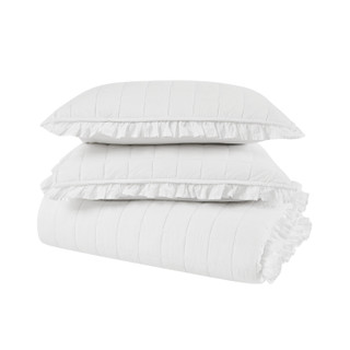 Thumbnail 9: FARMHOUSE The Farmhouse by Rachel Ashwell Ruffled Washed Quilt Set 
