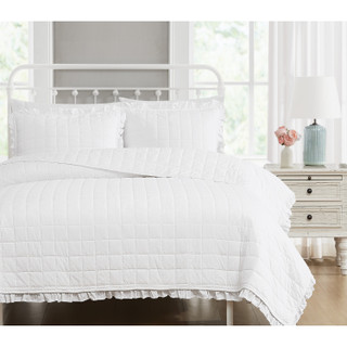 Thumbnail 12: FARMHOUSE The Farmhouse by Rachel Ashwell Ruffled Washed Quilt Set 