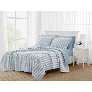 Thumbnail 1: FARMHOUSE The Farmhouse by Rachel Ashwell Ticking Stripe Quilt Set 