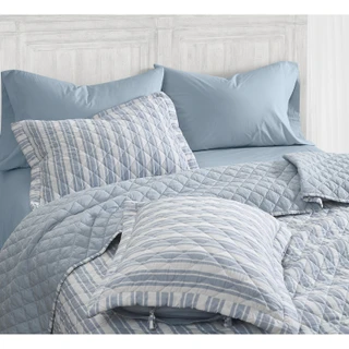 Thumbnail 5: FARMHOUSE The Farmhouse by Rachel Ashwell Ticking Stripe Quilt Set 
