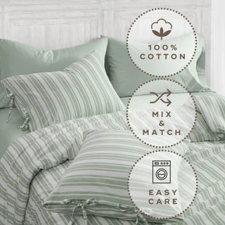 Thumbnail 10: FARMHOUSE The Farmhouse by Rachel Ashwell Ticking Stripe Quilt Set 