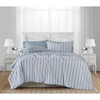 Thumbnail 13: FARMHOUSE  Rachel Ashwell  Wide Ticking Stripe Duvet Cover Set 