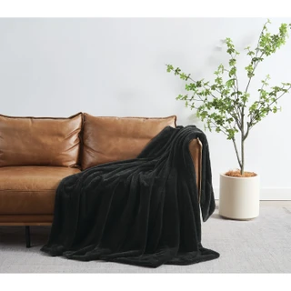 Thumbnail 1: ROYAL VELVET Royal Velvet Faux Rabbit Fur Throw Blankets 