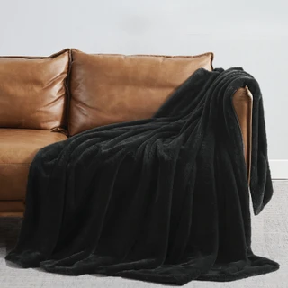 Thumbnail 5: ROYAL VELVET Royal Velvet Faux Rabbit Fur Throw Blankets 