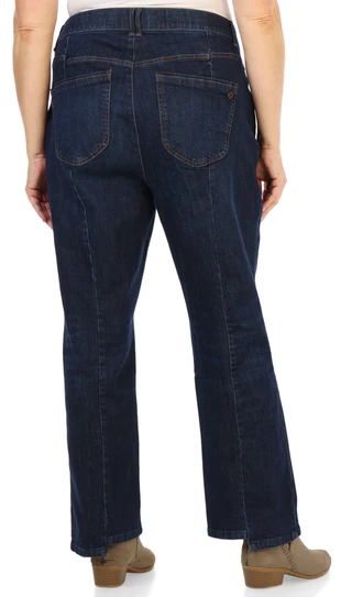 Thumbnail 2: Democracy Women's Plus High Rise Stretch Waist Barely Boot Jeans 