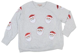 Thumbnail 1: Philosophy Women's Plus Long Sleeve Santa Fleece Sweatshirt 