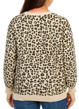 Thumbnail 2: T. Tahari Women's Plus Animal Print Top  