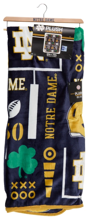 Thumbnail 1: Notre Dame 60x70 Super Soft Plush Team Spirit Blanket with Hanger 