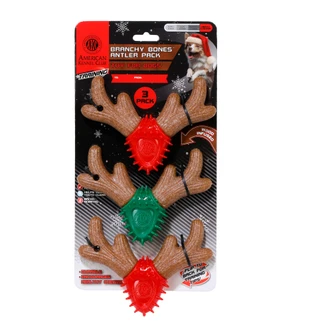 Thumbnail 1: AKC 3-Pack Antler Dog Toys 