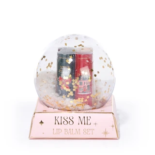 Thumbnail 1: SIMPLE PLEASURES 4-Piece Snow Globe Lip Balm Set 