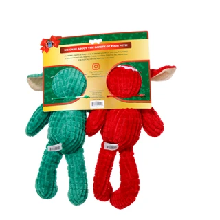 Thumbnail 2: Bow Wow Pet 2-Pack Holiday Pixel Pups Dog Toys 