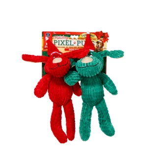 Thumbnail 1: Bow Wow Pet 2-Pack Holiday Pixel Pups Dog Toys 