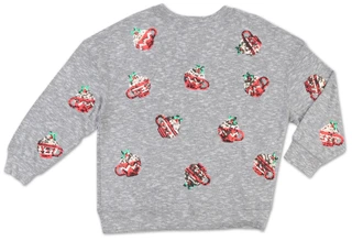 Thumbnail 2: Magical Season Women's Plus Christmas Sequin Hacci Knit Top  