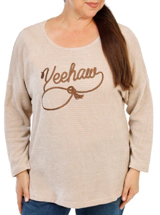 Thumbnail 1: Chenault Women's Plus Yeehaw Chenille Top  