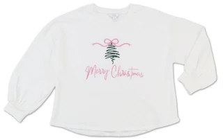 Thumbnail 1: Magical Season Women's Plus Long Sleeve Merry Christmas Knit Top 