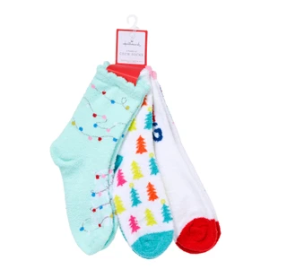 Thumbnail 1: Hallmark Women's 3-Pair Cozy Crew Socks 