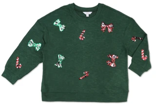 Thumbnail 1: Magical Season Women's Plus Christmas Sequin Sweater Top  