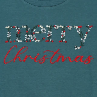 Thumbnail 2: Magical Season Women's Plus Long Sleeve Merry Christmas Top 