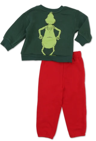 Thumbnail 2: THE GRINCH Baby Boys' 2-Piece Grinch Jogger Set 