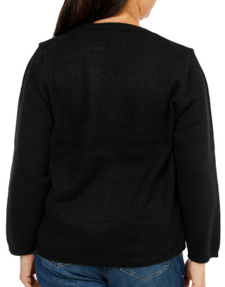 Thumbnail 2: Zac & Rachel Women's Plus Bow Button Front V-Neck Cardigan 
