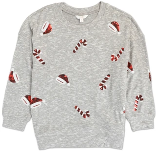 Thumbnail 1: Magical Season Women's Plus Christmas Sequin Sweater Top  