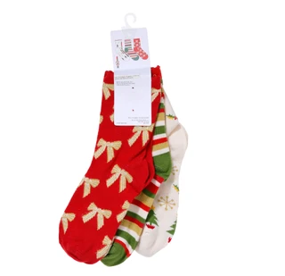 Thumbnail 2: Hallmark Women's 3-Pair Mid-Crew Holiday Socks 