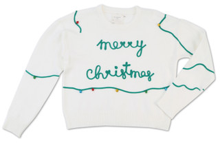 Thumbnail 1: No Comment Juniors' Merry Christmas Pullover Sweater 