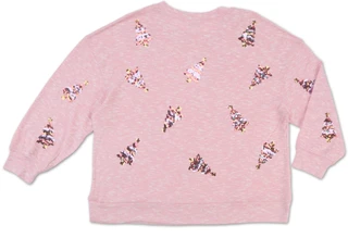 Thumbnail 2: Magical Season Women's Plus Long Sleeve Sequin Tree Knit Top 