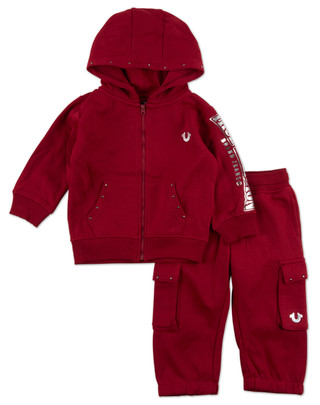 Thumbnail 1: True Religion Toddler Boys 2 Pc Fleece Studded Logo Cargo Pants Set 
