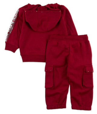 Thumbnail 2: True Religion Toddler Boys 2 Pc Fleece Studded Logo Cargo Pants Set 